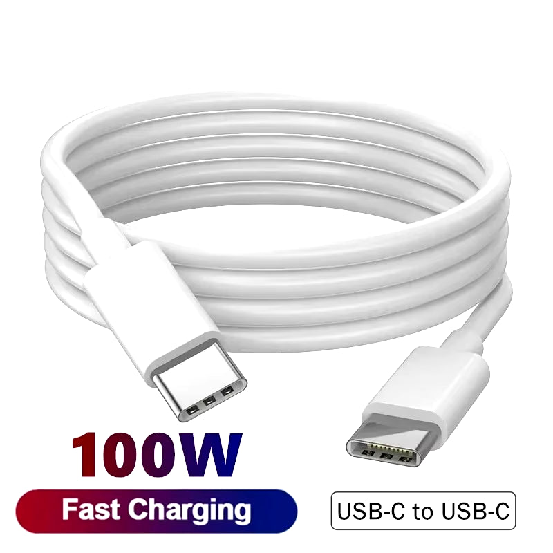 100W USB Type C to USB C Cable USB-C PD Fast Charging Charger Wire Cord for Iphone 15 Macbook Samsung Xiaomi Type-C USBC Cable